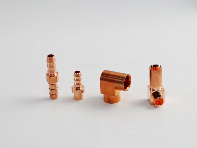 Red copper faucet joint