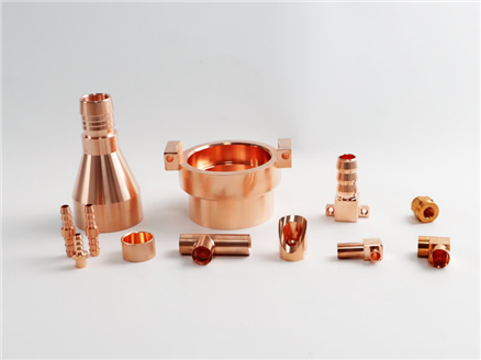 Red copper faucet joint