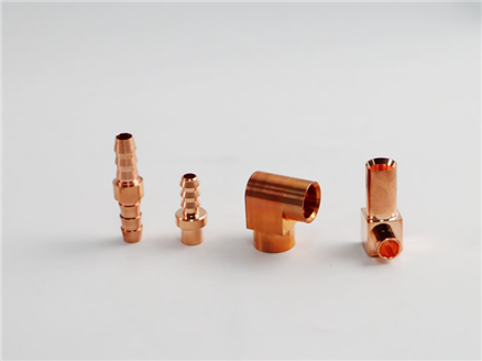 Red copper faucet joint